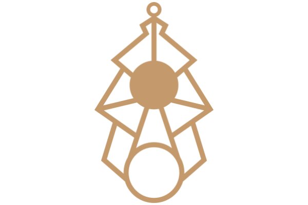 Stylized Christmas Tree Icon with a Ball at the Bottom