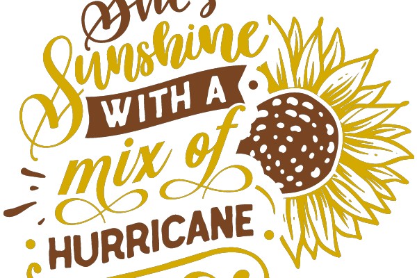 She's Sunshine with a Mix of Hurricane: A Graphic Design Showcasing the Beauty of Nature and the Strength of the Human Spirit