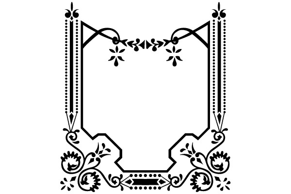 Classic Elegance: Decorative Vintage Frame with Flourish Details