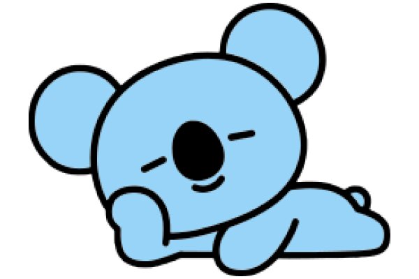 A Cute Blue Cartoon Bear