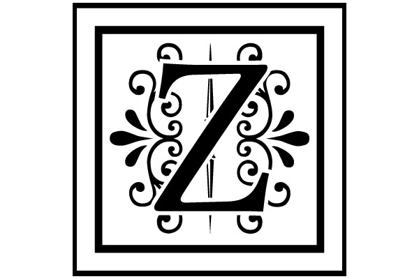 Elegant Monogram 'Z' within Ornate Frame