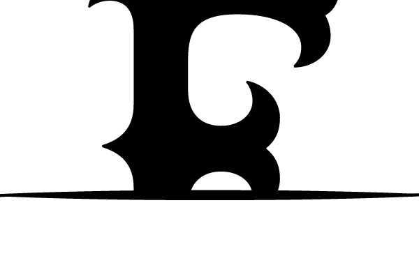 Elegant Gothic Letter 'E'