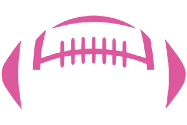 Pink Football Logo on White Background
