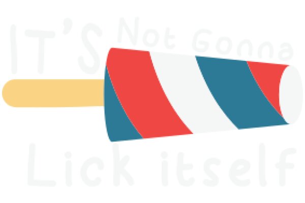 A Colorful Ice Cream Cone with a Striped Handle, Ready for a Lick!