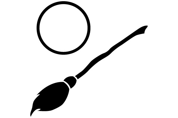 Simplified Witch's Broom and Cauldron Icon