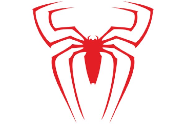 Vivid Red Spider Silhouette Against a White Background