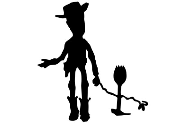 Silhouette of a Cowboy and His Spatula
