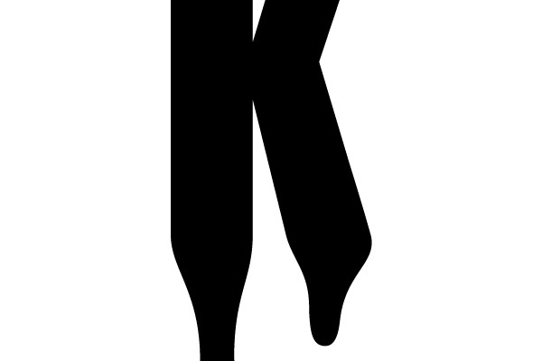 Bold Letter 'K' Silhouette