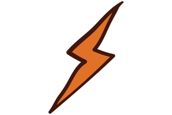 Vibrant Orange Lightning Bolt