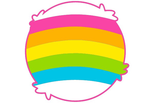 Vibrant Rainbow in Pink Frame