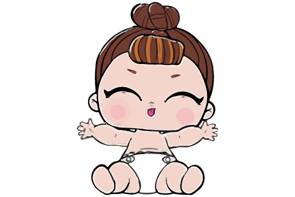 A Cheerful Cartoon Character