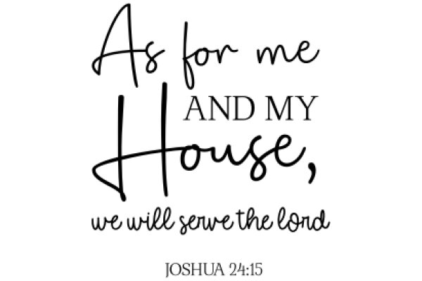 A Heartfelt Message from Joshua 24:15