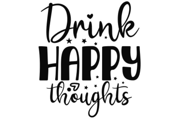 Drink Happy Thoughts: A Motivational Poster