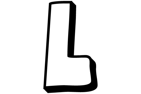 Bold Black Outline of the Letter 'L'