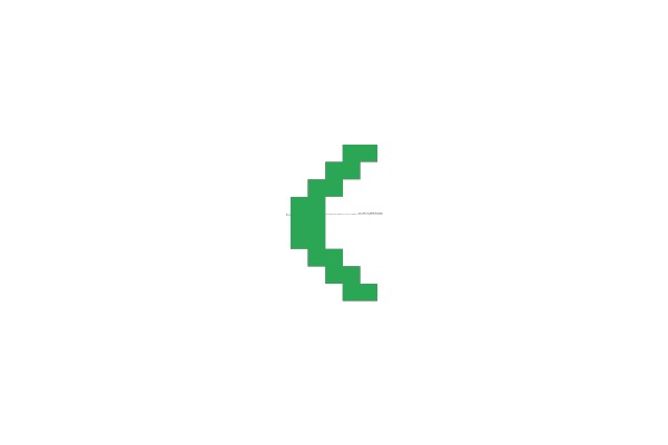 Pixelated Green Shape Pattern