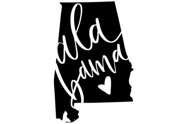 Alabama State Symbol: A Illustration of the State's Name and Heart