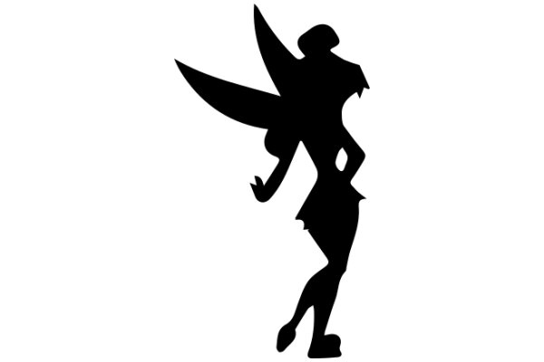 Silhouette of a Winged Figure