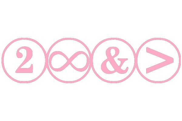 Pink Logo with the Number 2 and the Letter 'E' in a Stylized Font