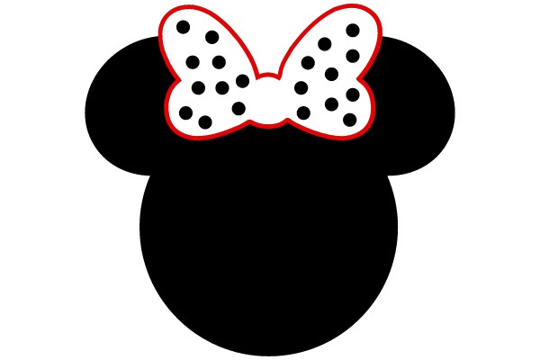 Minnie Mouse Silhouette with Polka Dot Bow