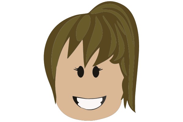 A Smiling Lego Character with Brown Hair.
