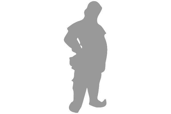 Silhouette of a Person in a Cap and Hoodie
