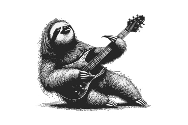 A Sloth's Musical Dream: A Illustration