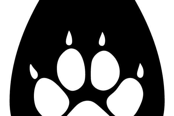 Paw Print Water Drop Symbol