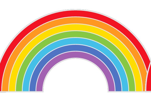 A Colorful Rainbow Arch