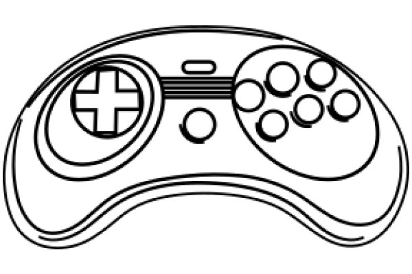 Stylized Illustration of a Game Controller with a Cross Symbol