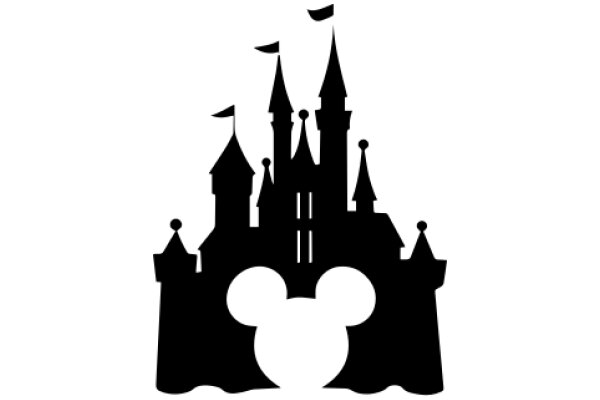 A Silhouette of a Castle and Mickey Mouse Ears