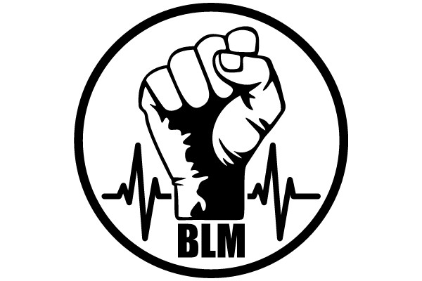 Black Lives Matter Symbol with Heartbeat