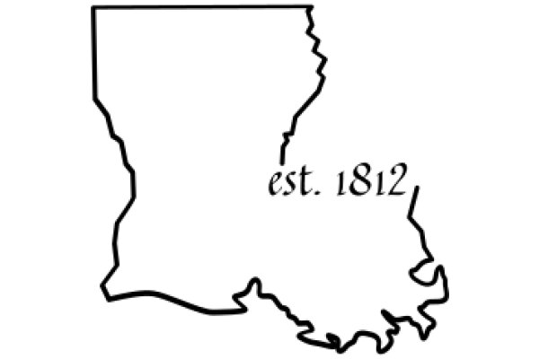 Simplistic Map of Louisiana State, 1812