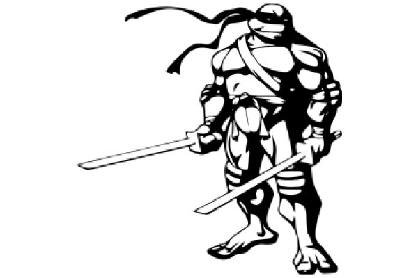 The Silent Protector: A Illustration of the Iconic Teenage Mutant Ninja Turtles Character, Leonardo, with His Trusty Swords