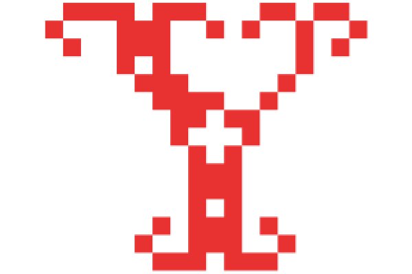 Digital Art: A Red Heart and Letter 'Y' in Pixelated Style