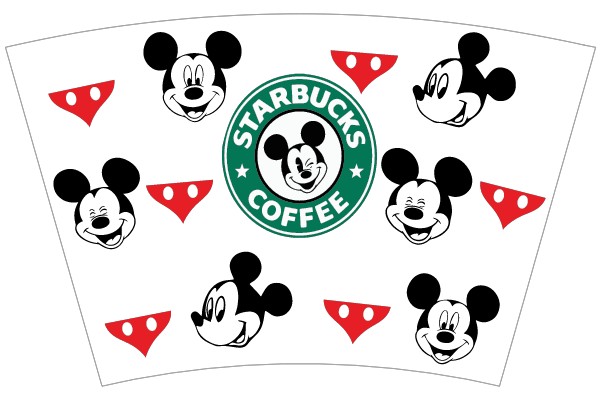 Starbucks Coffee and Mickey Mouse: A Blend of Iconic Imagery