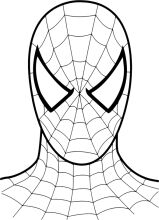 Spider-Man's Iconic Mask: A Black and White Illustration