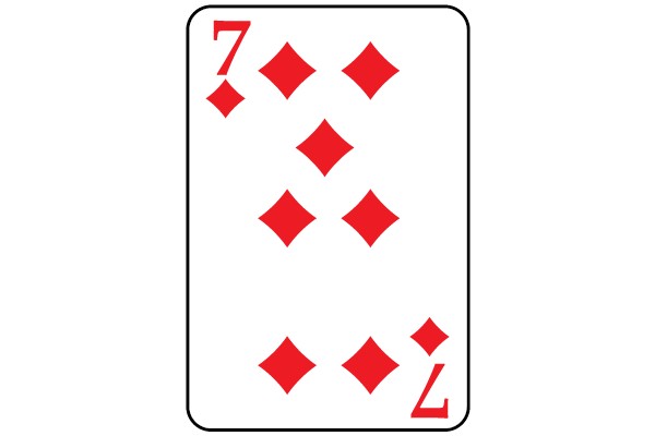Seven of Diamonds Playing Card