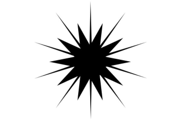 A Stylized Black Starburst on a White Background