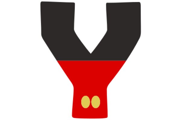 Stylized Logo: A Red and Black Design with Yellow Details