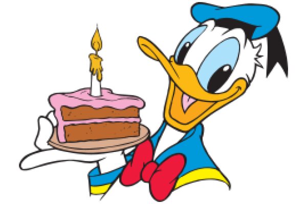Disney's Scrooge McDuck Celebrates Birthday with Pink Cake