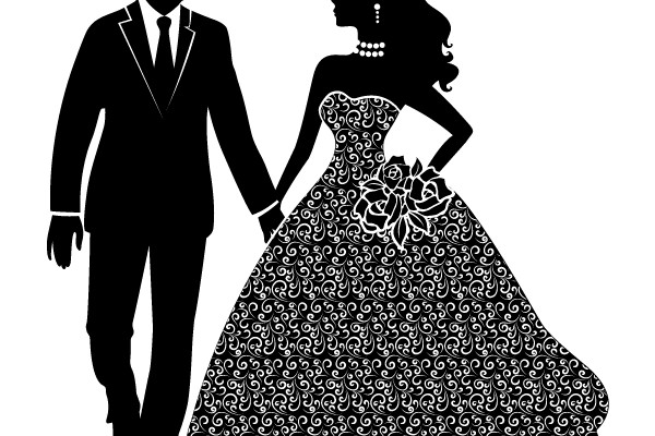 Bride and Groom Silhouette