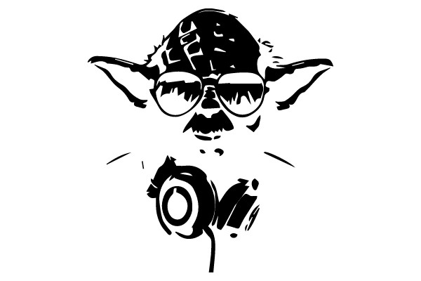 Yoda with Sunglasses and a Peace Sign