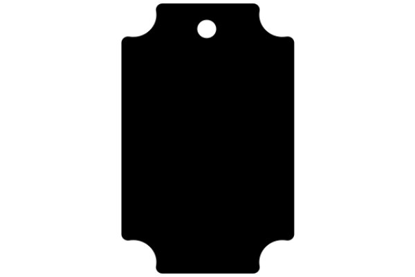 A Solid Black Tag with a Hole in the Corner