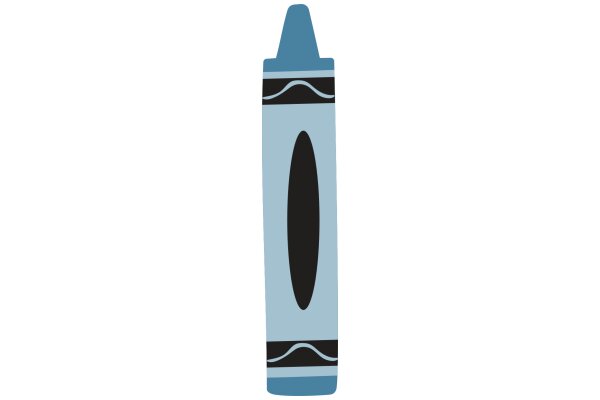 A Stylized Illustration of a Blue and Black Container with a Rounded Top