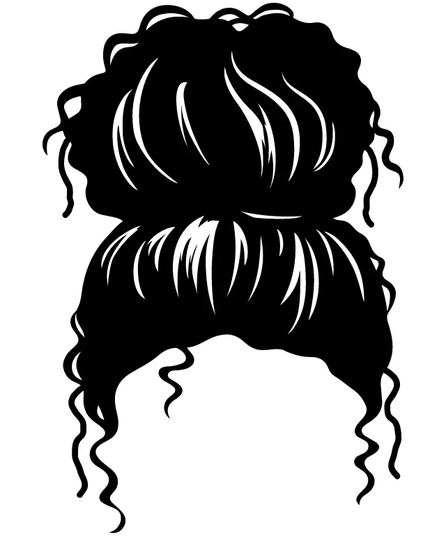 Stylized Portrait of a Woman's Hair and Shoulder