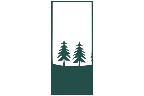 Simplistic Scene of Two Trees and a Forest Background