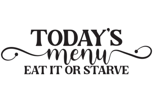 Today's Menu: Eat It or Starve
