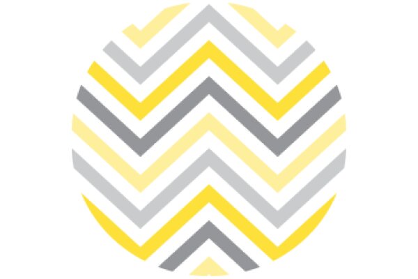 Stylized Abstract Pattern with Yellow and Gray Zigzag Design
