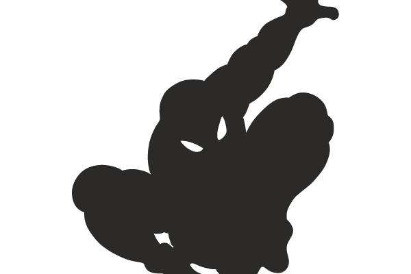 Silhouette of a Dynamic Character in Action