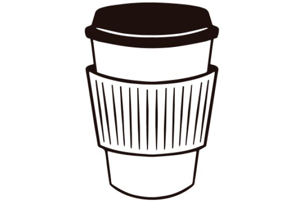 A Simple Line Drawing of a Coffee Cup
